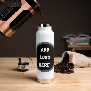 Botella De Agua Crea tu propio azul gris oscuro personalizado