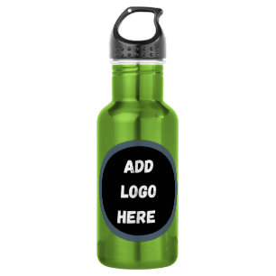 Botella De Agua Crea tu propio azul gris oscuro personalizado