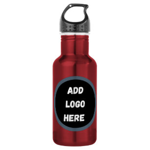 Botella De Agua Crea tu propio azul gris oscuro personalizado