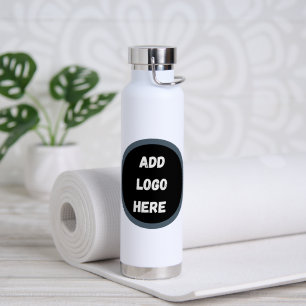 Botella De Agua Crea tu propio azul gris oscuro personalizado