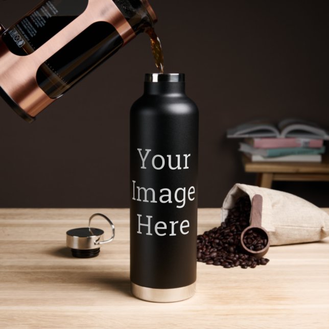 Estilo de botella de agua personalizada: Botella aislada Thor Copper Vacuum, Tamaño: Botellas de agua  (950 ml), Color: Negro (Insitu (Coffee))
