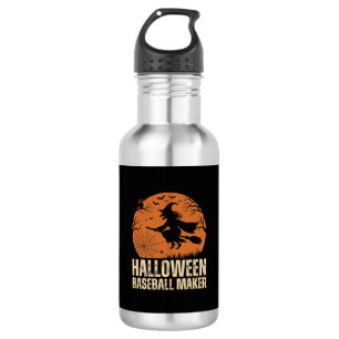 Botella De Agua Creador de béisbol de Halloween Gráfico de bruja v