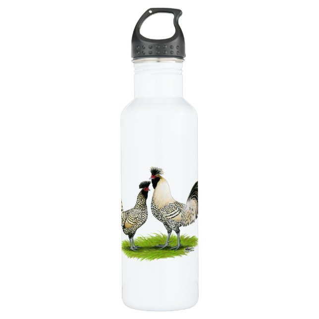 Botella De Agua Cream Brabanter Chickens (Anverso)