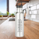 Botella De Agua Crear su propia cotización<br><div class="desc">Crea tu propia botella de agua de cita personalizado. Un gran regalo personalizado simplemente añade tu propio texto. Presenta una tipografía de máquina de escribir minimalista.</div>