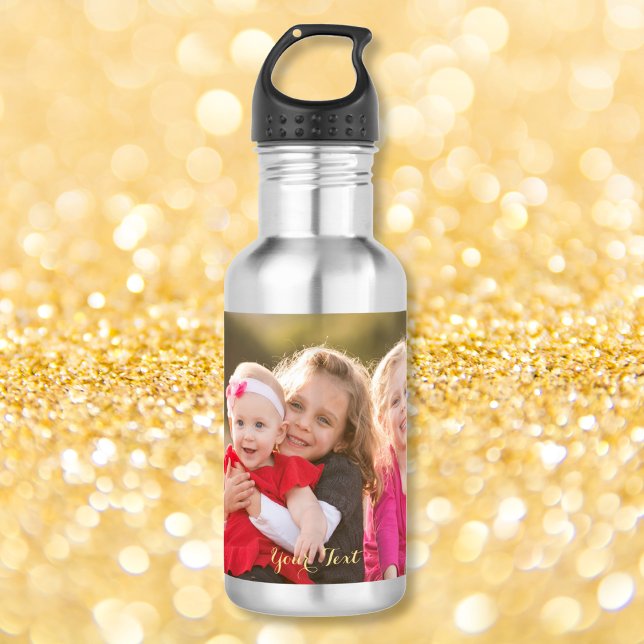 Botella De Agua Crear su propia foto personalizada Personalizado D (Create Your Own Custom Personalized Photo Durable Stainless Steel Water Bottle)