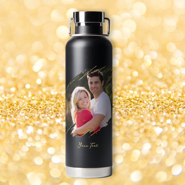Botella De Agua Crear su propia foto y texto personalizado Persona (Create Your Own Custom Personalized Photo and Text Water Bottle)