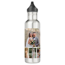 Botella De Agua Crear su propio Collage de 4 Bodas fotográficos