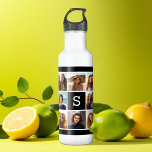 Botella De Agua Crear su propio monograma de Personalizado de Inst<br><div class="desc">Puedes usar fotos de Instagram para este diseño. Utiliza 8 fotos cuadradas para crear un regalo único y personal. O puedes mantener al cachorro hipster y hacer un keepsake de moda. Si necesita ajustar las imágenes,  haga clic en la herramienta personalizar para realizar cambios.</div>