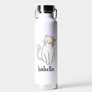 Botella De Agua Crear su propio nombre de gato personalizado