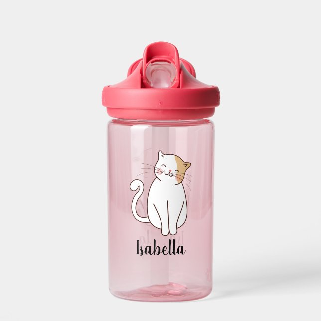 Botella De Agua Crear su propio nombre de gato personalizado (Delante)