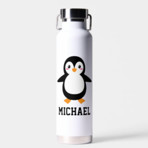 Botella De Agua Crear su propio nombre pingüino puro