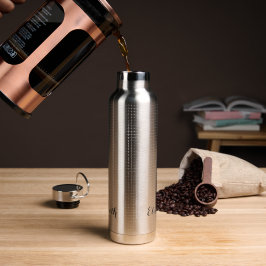 Botella De Agua Crear un monogramado moderno con estilo Personaliz