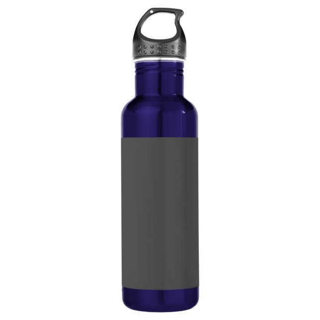 Botella De Agua Create Your Own dark gray Custom Design (Anverso)