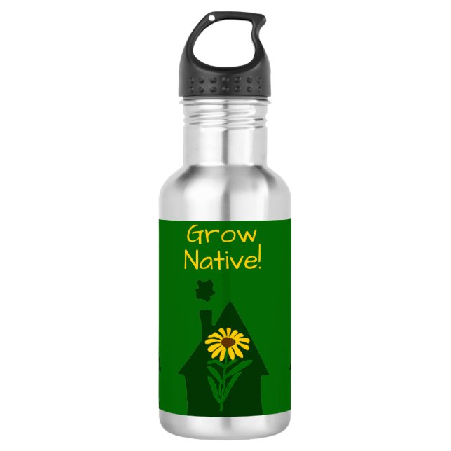 Botella De Agua ¡Crece Nativo! (Anverso)
