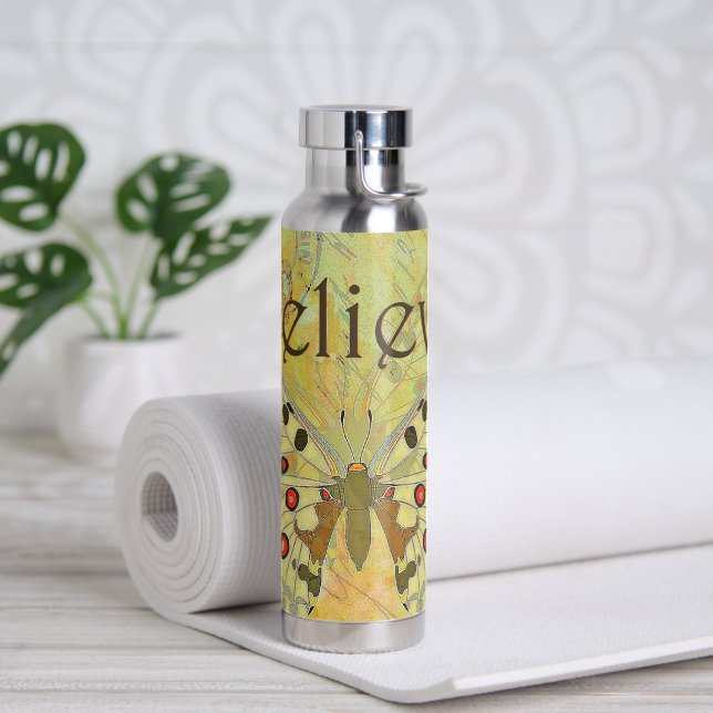 Botella De Agua Creer mariposa (Yoga)
