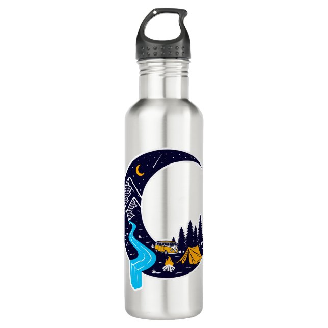 Botella De Agua Crescent Moon Adventure Camping (Anverso)