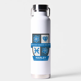Botella De Agua Crest de cumpleaños de Piscis™ para el 1-20 de mar
