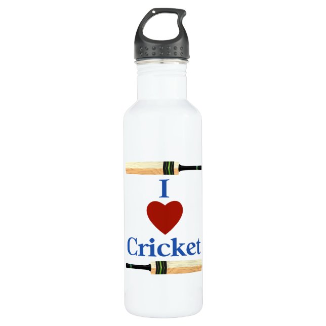 Botella De Agua Cricket I Heart (Love) (Anverso)