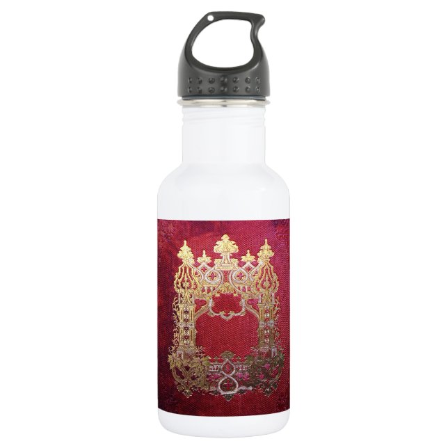 Botella De Agua Crimson de tinta plana (Anverso)
