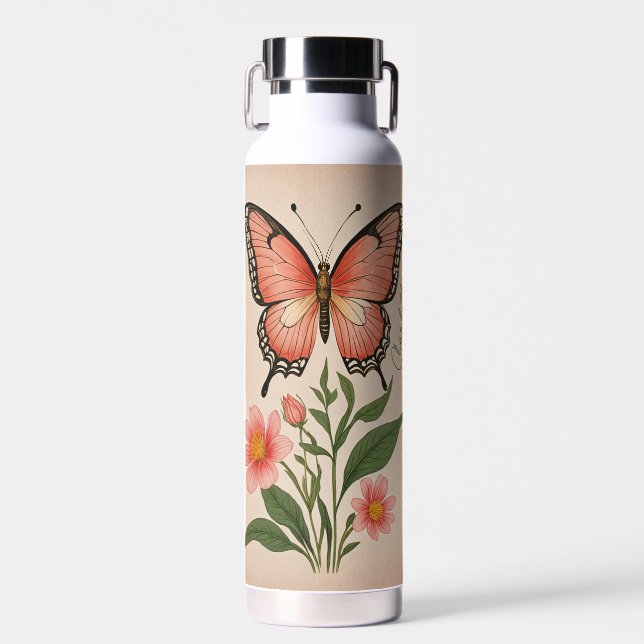 Botella De Agua Crimson Serenade Personalizada (Delantero)