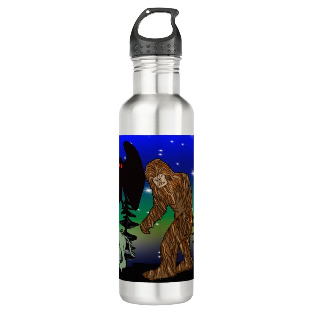 Botella De Agua Criptid, OVNI, Pie Grande, Chupacabra, Alien Mothm (Anverso)