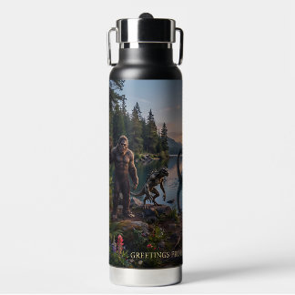 Botella De Agua Criptidos | Pie Grande, Chupa, Hombre Polilla, Loc