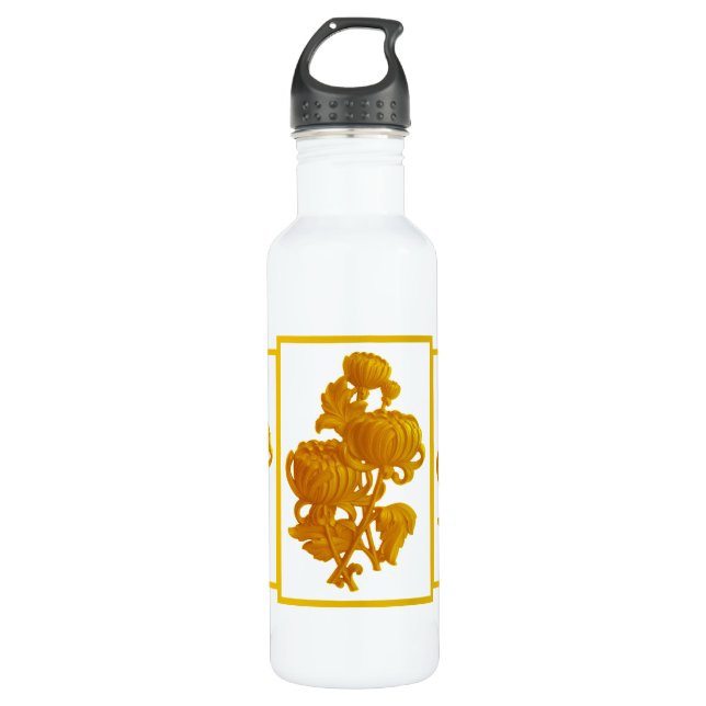 Botella De Agua Crisantemo amarillo (Anverso)