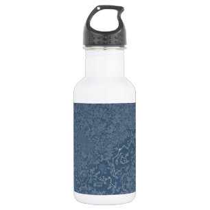 Botella De Agua Cristales de hielo azul de acero oscuro