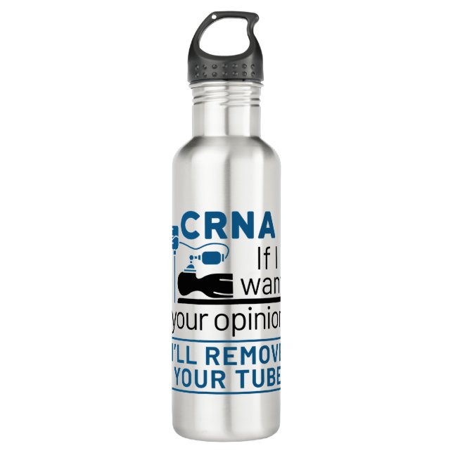 Botella De Agua CRNA Si quiero tu opinión voy a eliminar tu tubo (Anverso)
