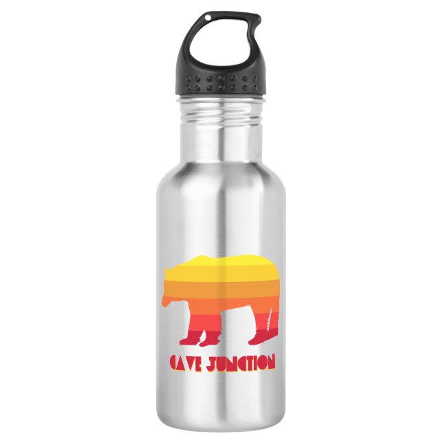Botella De Agua Cruce de caverna Oregón oso arcoiris (Anverso)