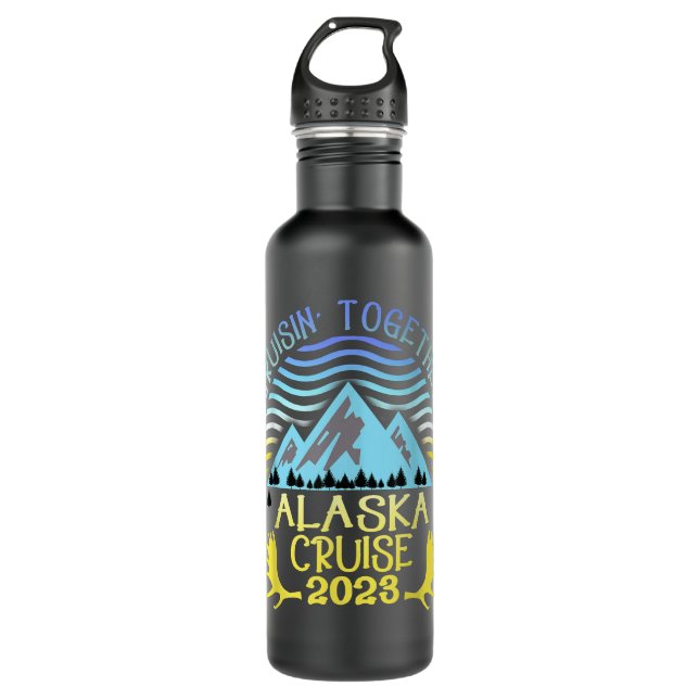 Botella De Agua Cruceros Alaska 2023 para familias o grupos de vac (Anverso)
