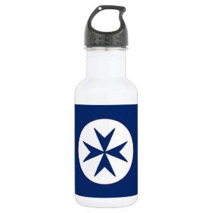 Botella De Agua cruz de octógono de estilo BLUE CORSAIR