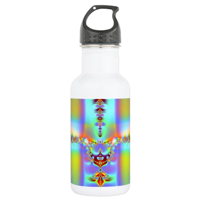 Botella De Agua Cruz de resurrección fractal (Anverso)
