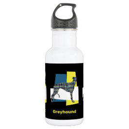 Botella De Agua Cuadrícula amarilla y azul para perros lurcher / g