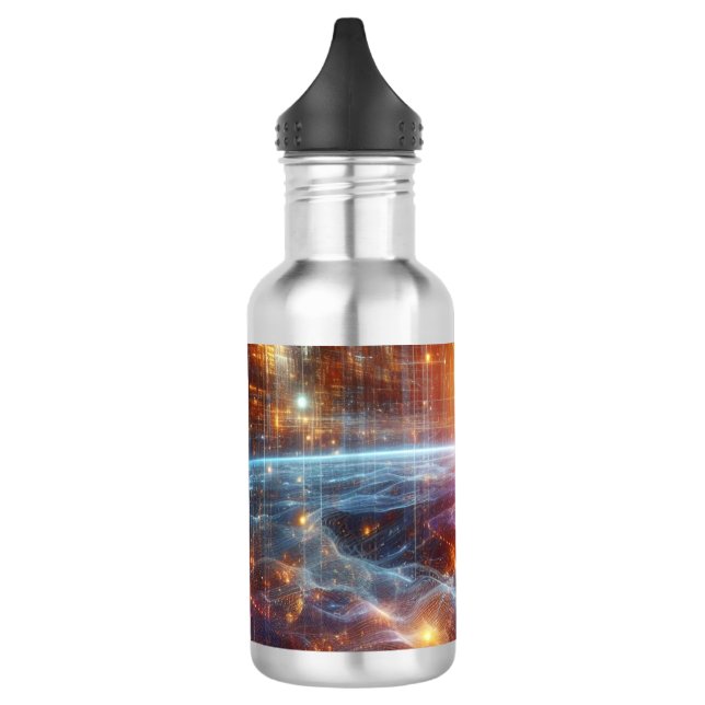 Botella De Agua Cuadrícula cuántica iluminada (Izquierda)