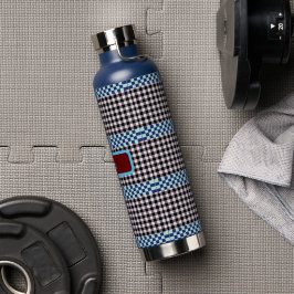 Botella De Agua Cuadros Escoceses Personalizados