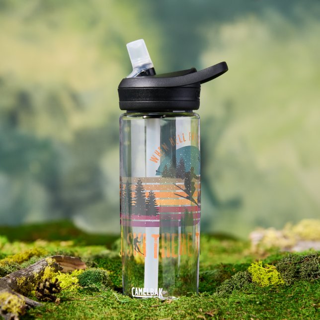 Botella De Agua Cuando el infierno se congele, yo también esquiaré (Exterior)