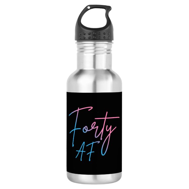 Botella De Agua Cuarenta AF II - Regalo de cumpleaños (Anverso)