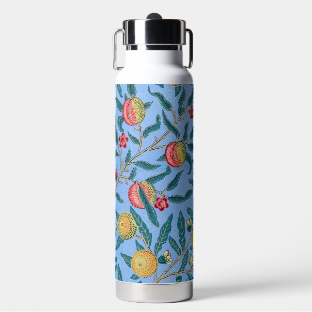 Botella De Agua Cuatro patrones de frutas, William Morris (Frente)