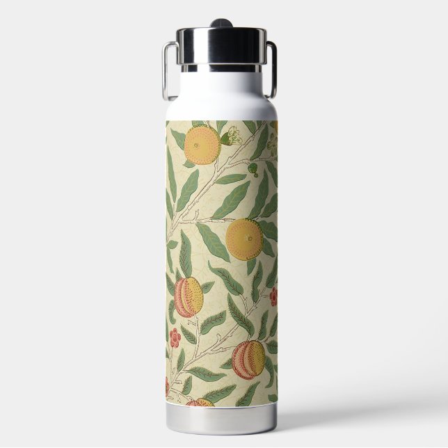 Botella De Agua Cuatro patrones de frutas, William Morris (Frente)