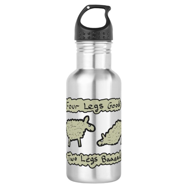 Botella De Agua Cuatro piernas buenas (Anverso)