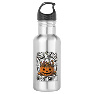 Botella De Agua Cubeta de dulces de calabaza grabado vintage de Ha