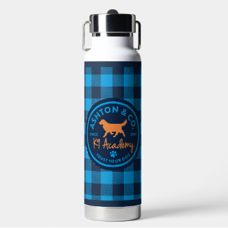 Botella de agua cubierta azul Ashton & Co. K9 Acad