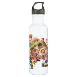 Botella De Agua Cubierta Y Gnome