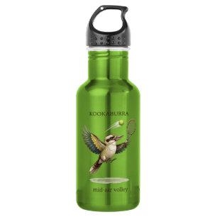 Botella De Agua Cucú Kookaburra Jugando Tenis Volea en el Aire