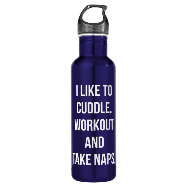 Botella De Agua Cuddle, Workout, Tome Napas, Divertido Gimnasio De (Anverso)