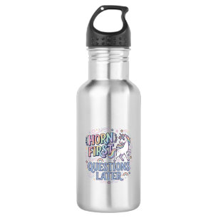 Botella De Agua Cuerno de Unicornio Preguntas Primero Adorable Sti