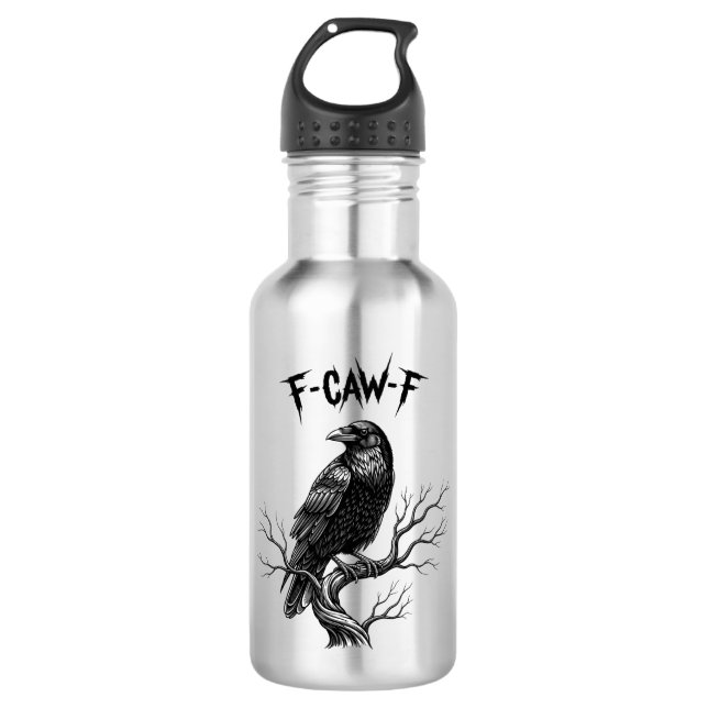 Botella De Agua Cuervo - F-Caw-F (Anverso)
