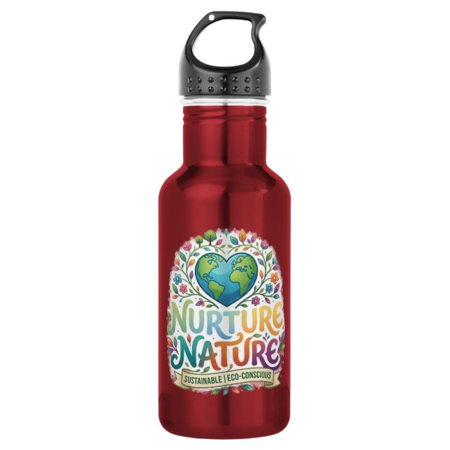 Botella De Agua Cuida la Naturaleza. (Anverso)