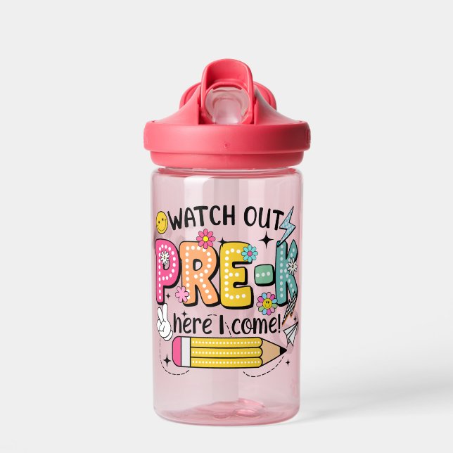 Botella De Agua Cuidado Pre-K: Explosión de Emoción (Delante)